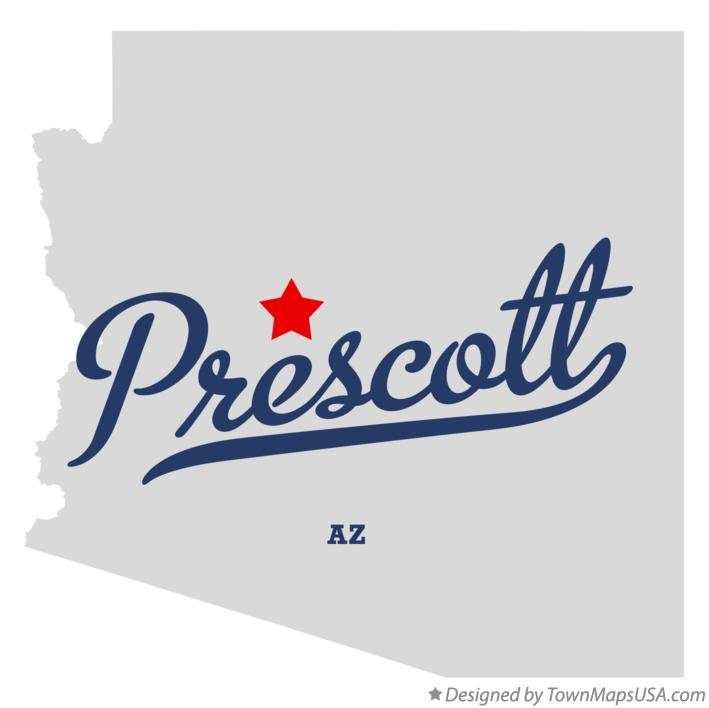 Map of Prescott Arizona AZ