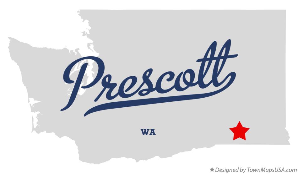 Map of Prescott Washington WA