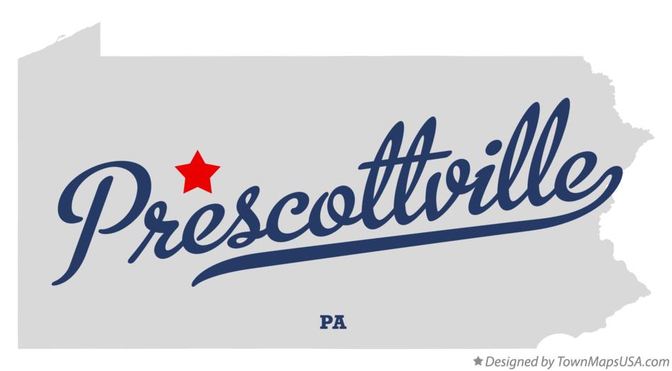 Map of Prescottville Pennsylvania PA