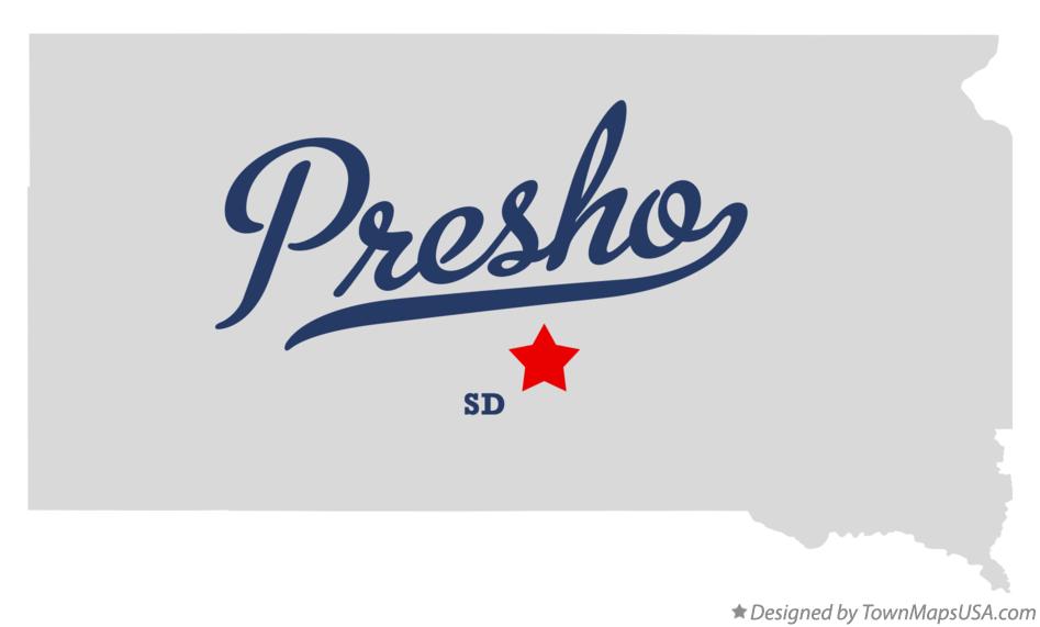 Map of Presho South Dakota SD