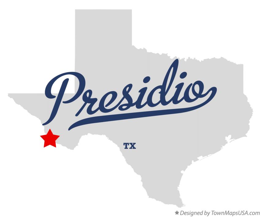 Map of Presidio Texas TX