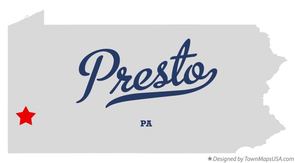 Map of Presto Pennsylvania PA