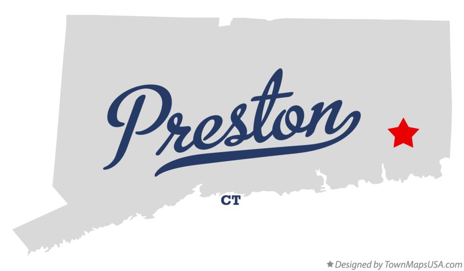 Map of Preston Connecticut CT