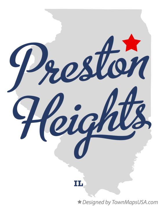 Map of Preston Heights Illinois IL