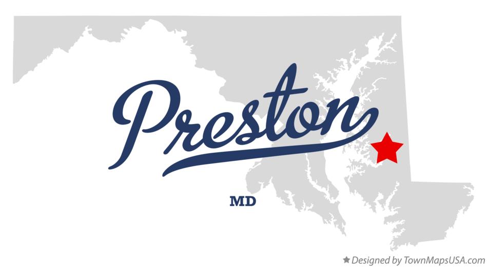 Map of Preston Maryland MD