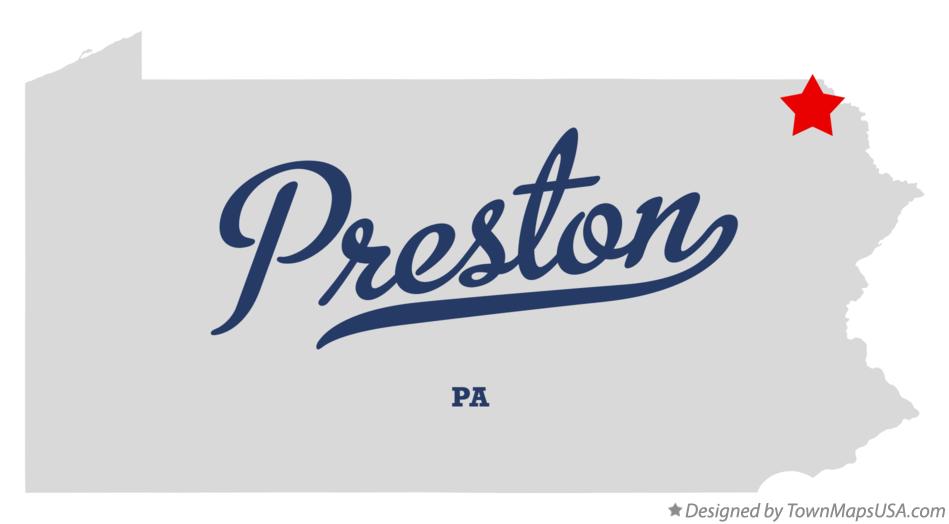 Map of Preston Pennsylvania PA