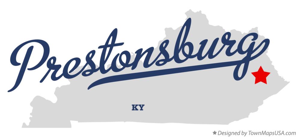 Map of Prestonsburg Kentucky KY