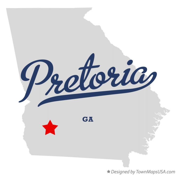 Map of Pretoria Georgia GA