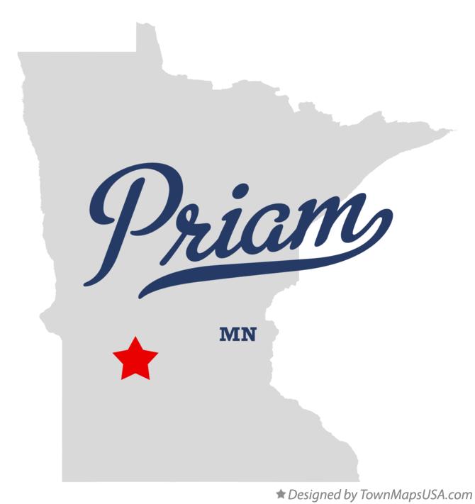 Map of Priam Minnesota MN