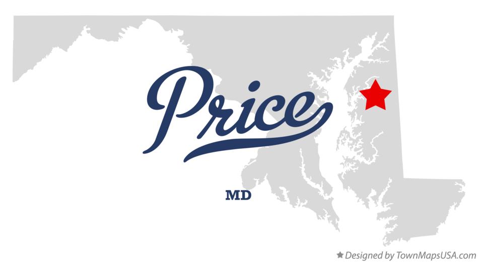 Map of Price Maryland MD
