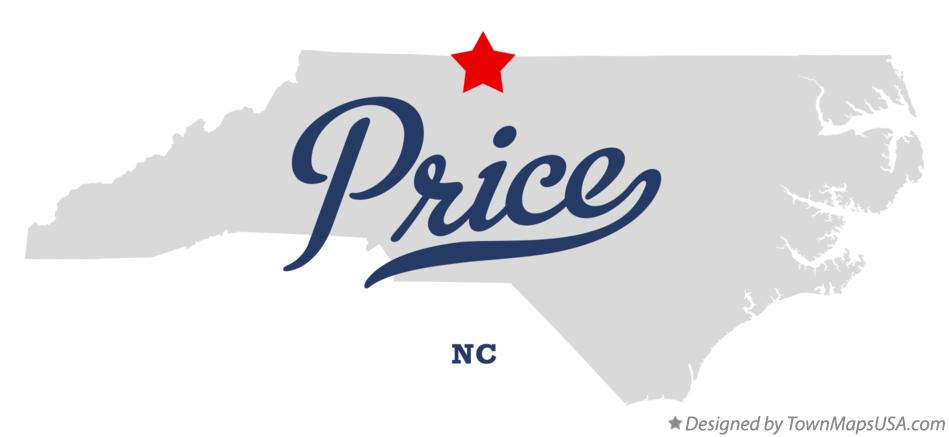 Map of Price North Carolina NC