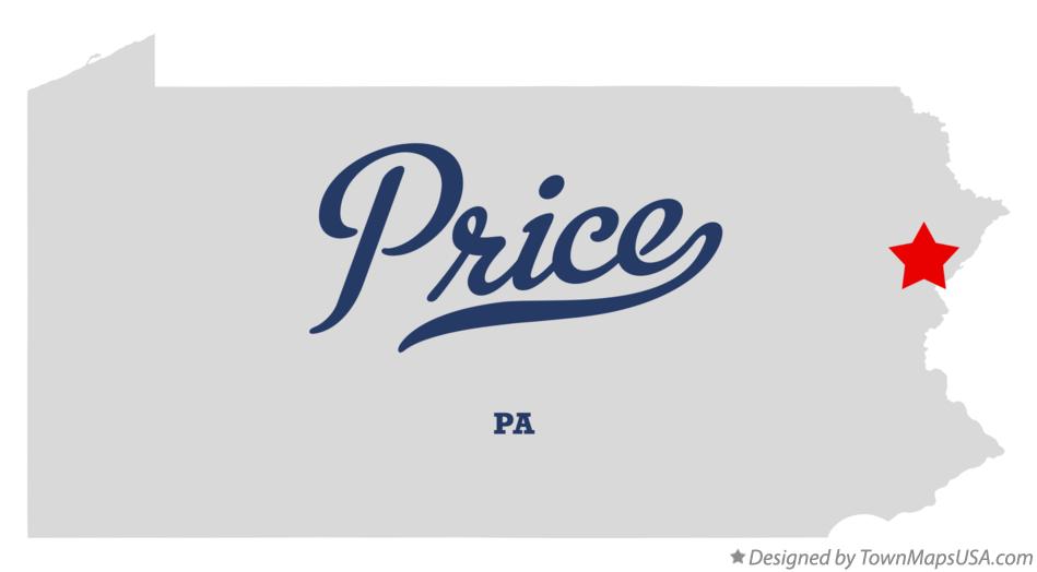 Map of Price Pennsylvania PA