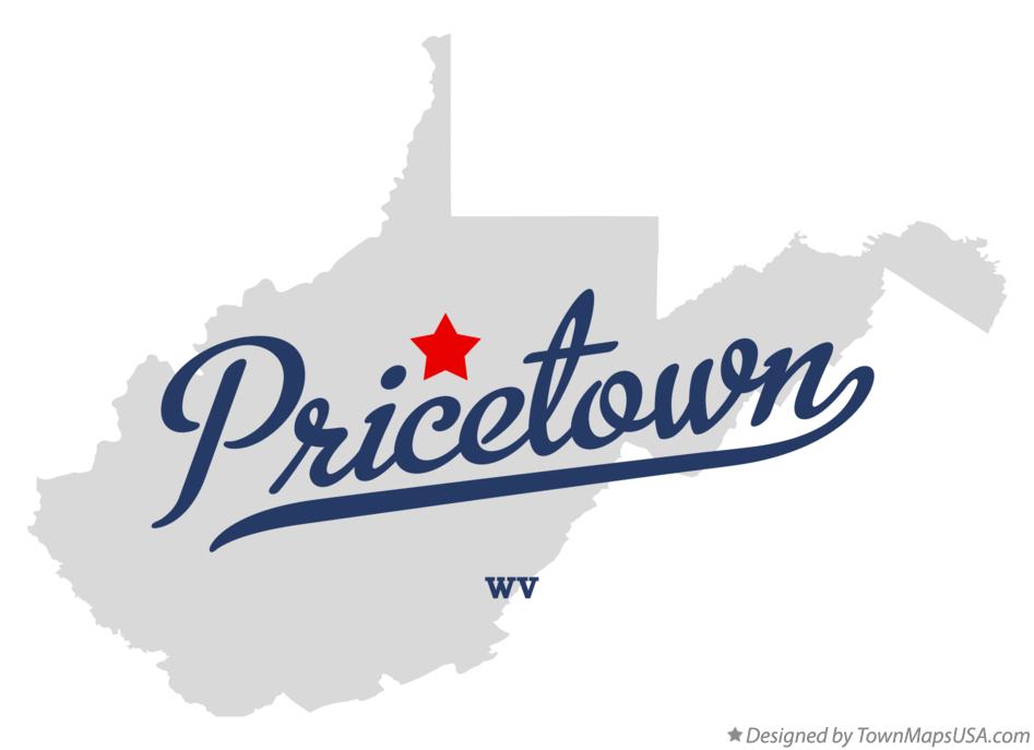 Map of Pricetown West Virginia WV