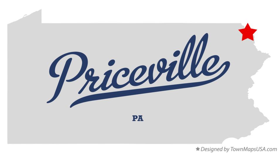 Map of Priceville Pennsylvania PA