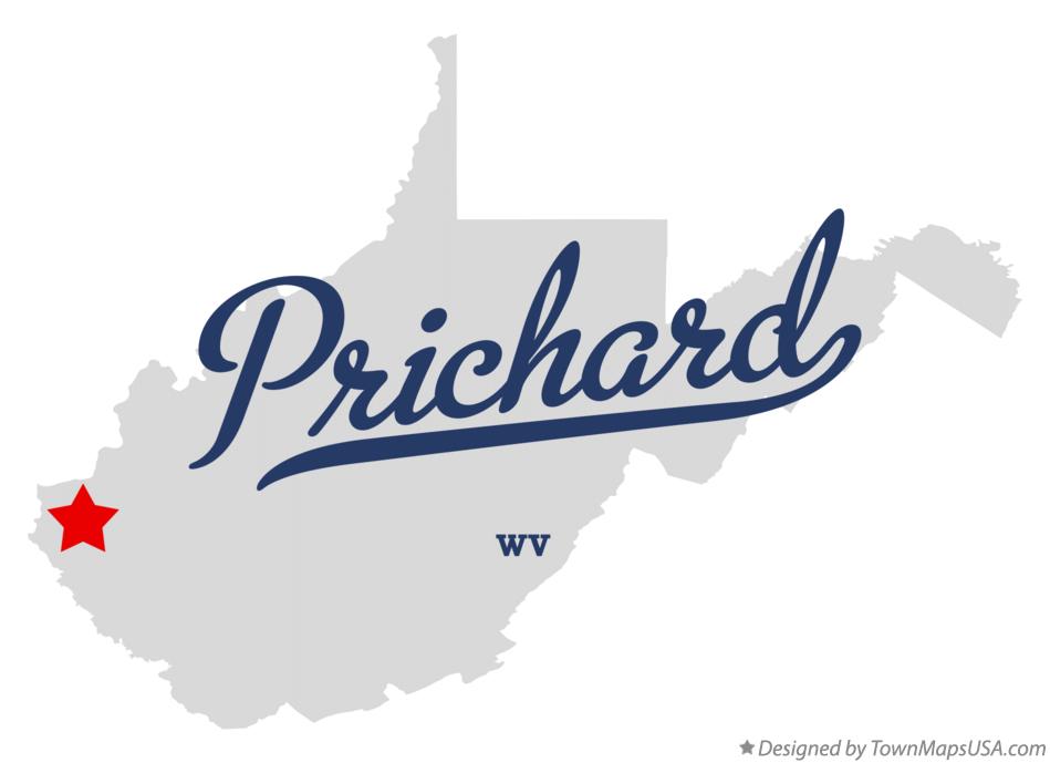 Map of Prichard West Virginia WV
