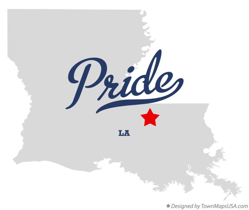 Map of Pride Louisiana LA