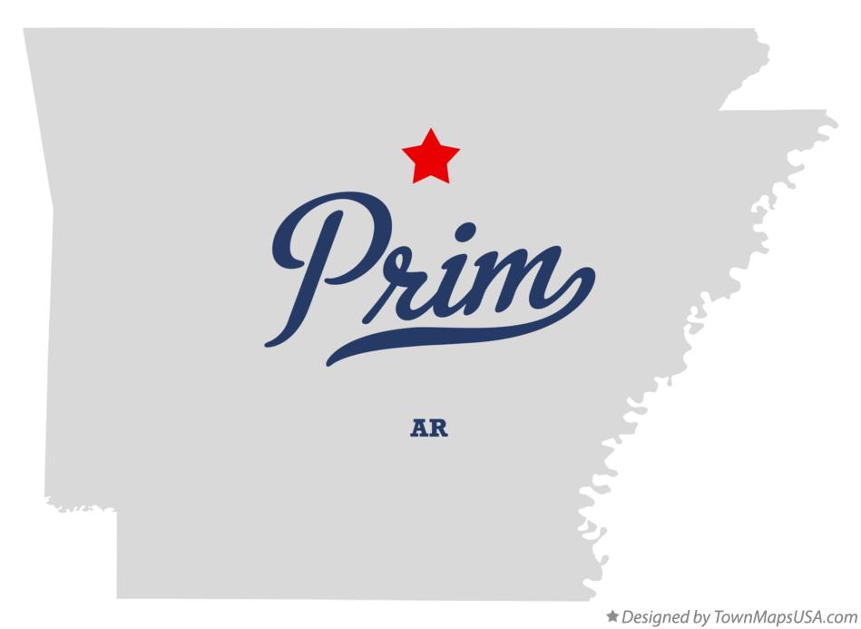 Map of Prim Arkansas AR