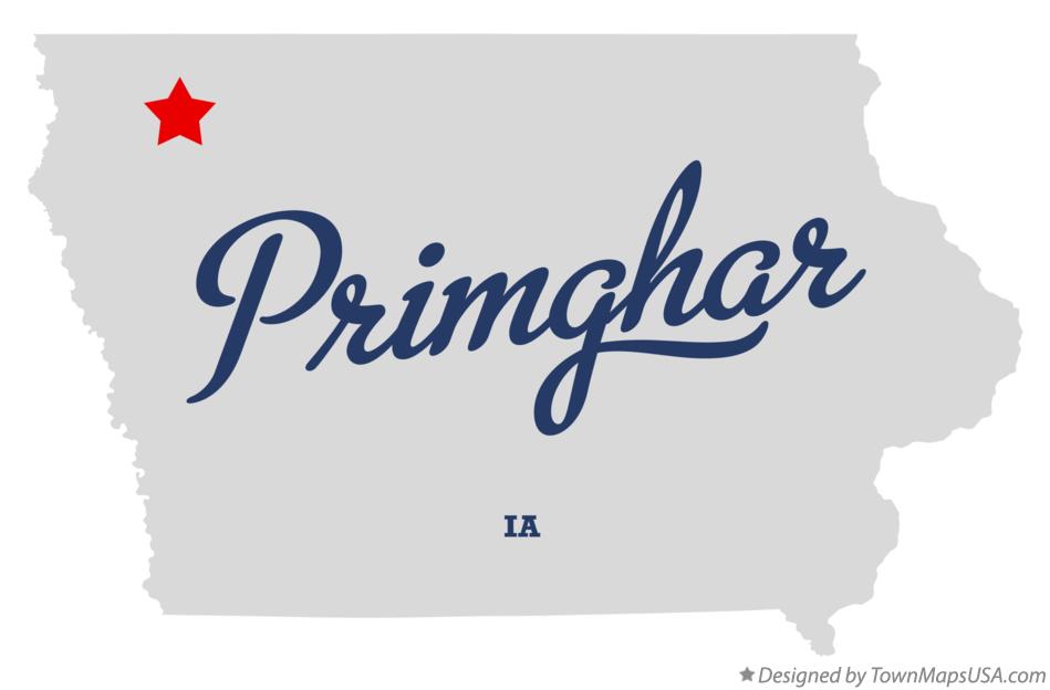 Map of Primghar Iowa IA