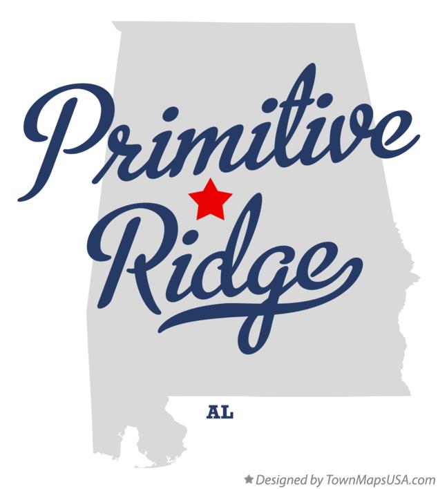 Map of Primitive Ridge Alabama AL