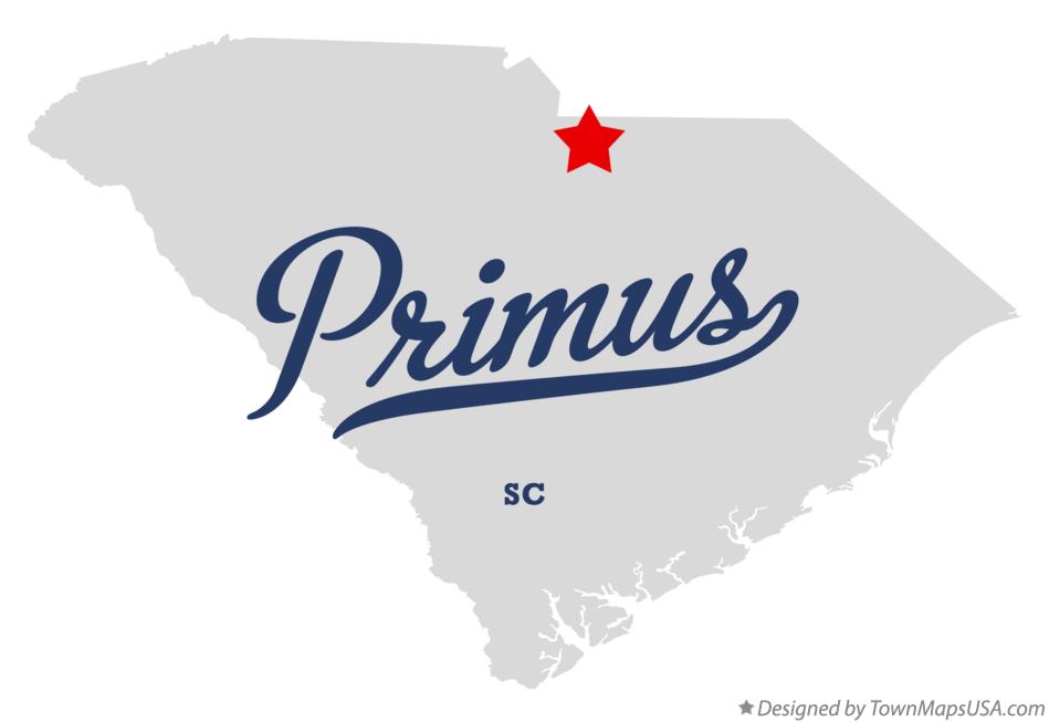 Map of Primus South Carolina SC
