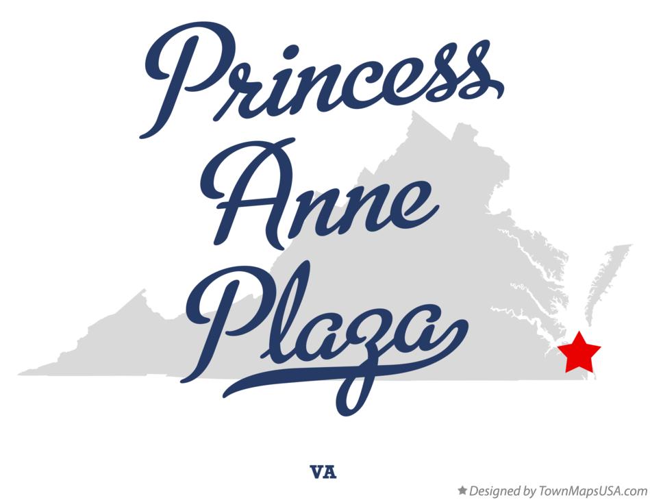 Map of Princess Anne Plaza Virginia VA