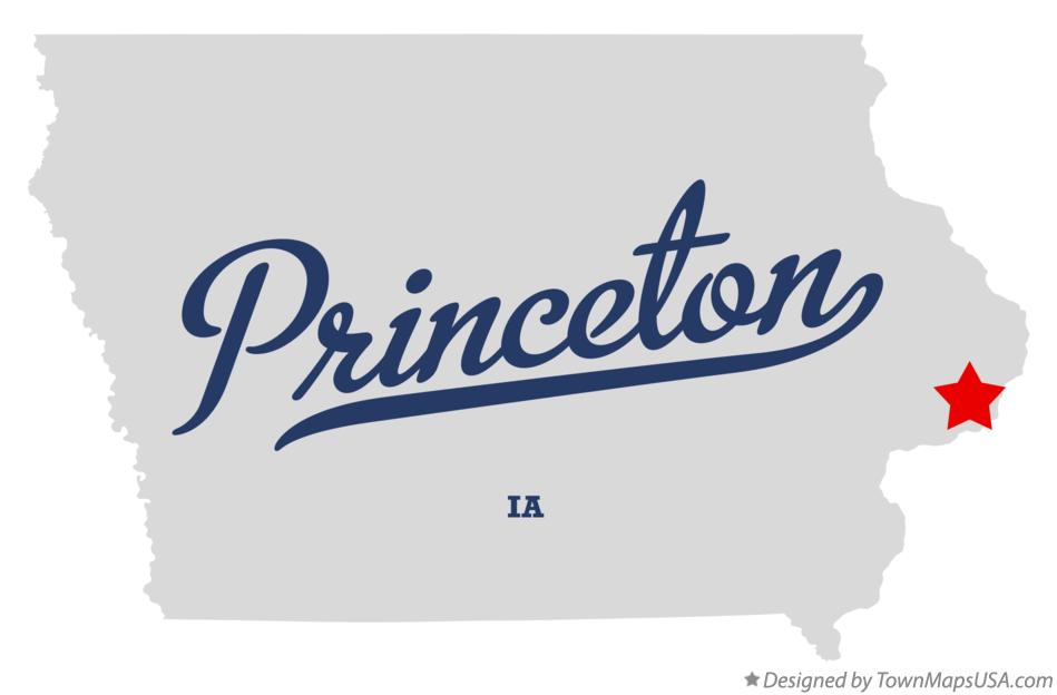 Map of Princeton Iowa IA