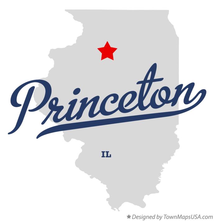 Map of Princeton Illinois IL