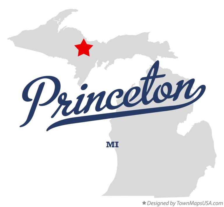 Map of Princeton Michigan MI