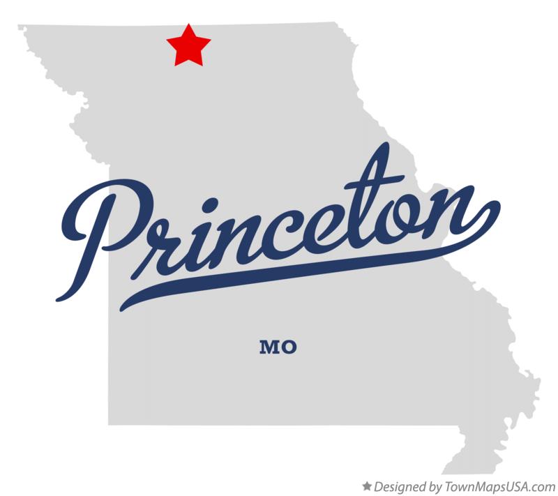 Map of Princeton Missouri MO