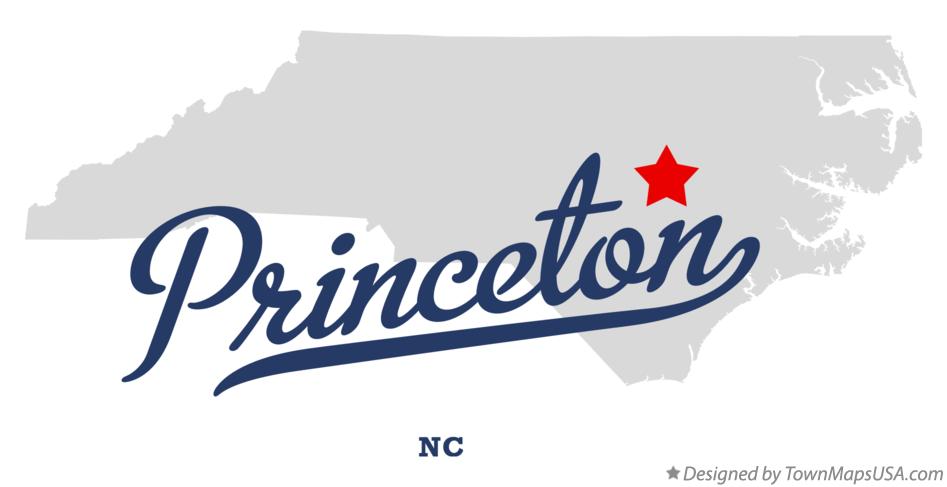 Map of Princeton North Carolina NC