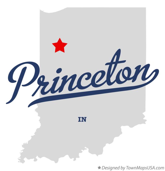 Map of Princeton Indiana IN