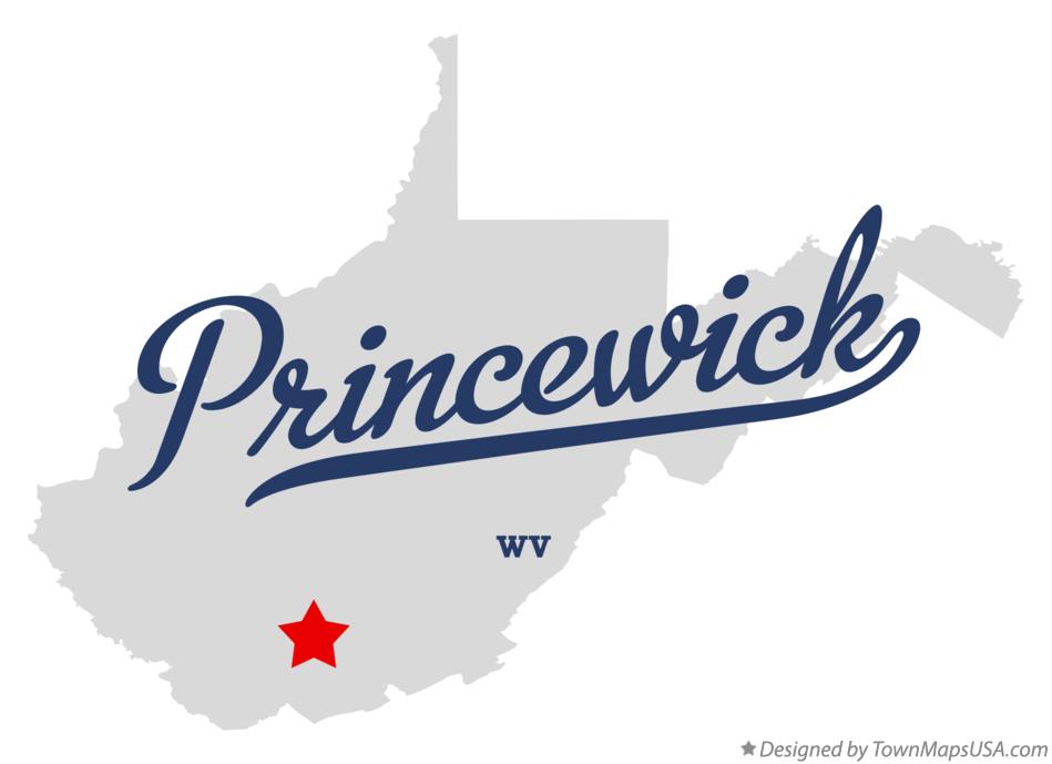 Map of Princewick West Virginia WV