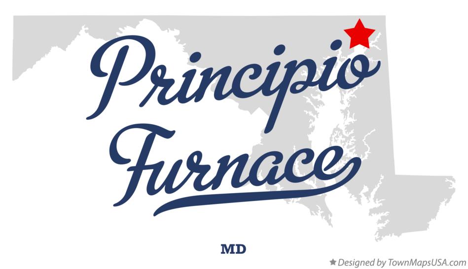 Map of Principio Furnace Maryland MD