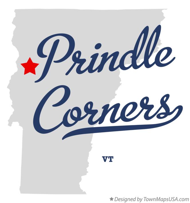 Map of Prindle Corners Vermont VT