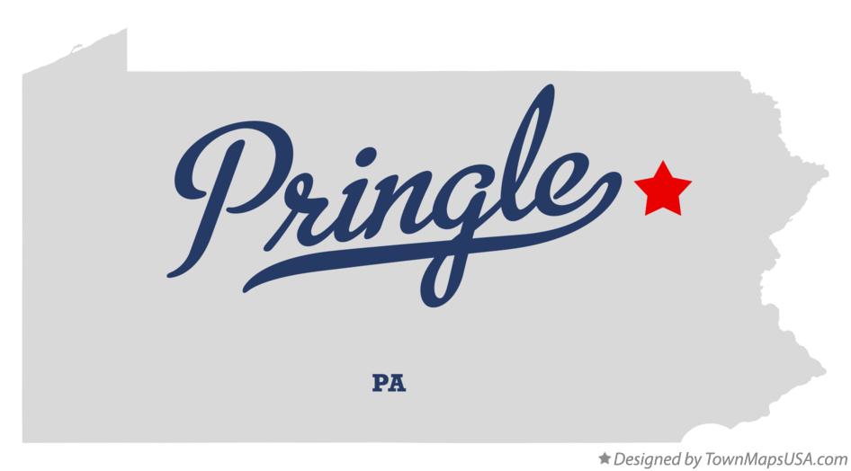 Map of Pringle Pennsylvania PA