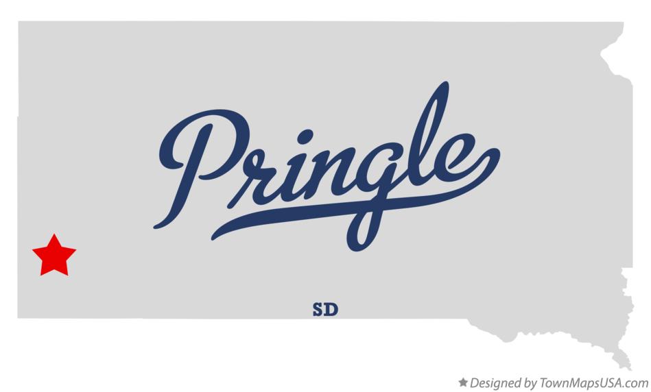 Map of Pringle South Dakota SD