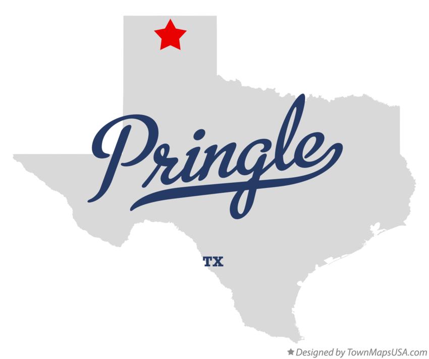 Map of Pringle Texas TX