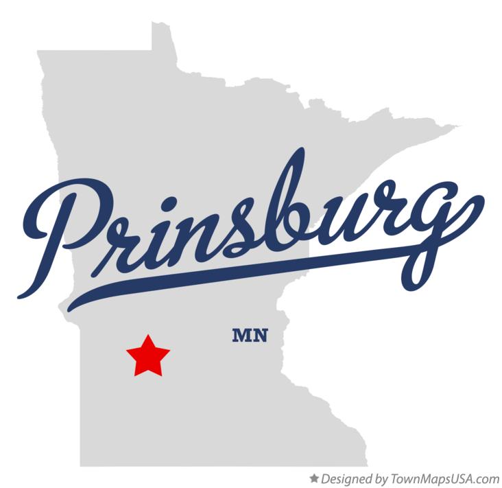 Map of Prinsburg Minnesota MN