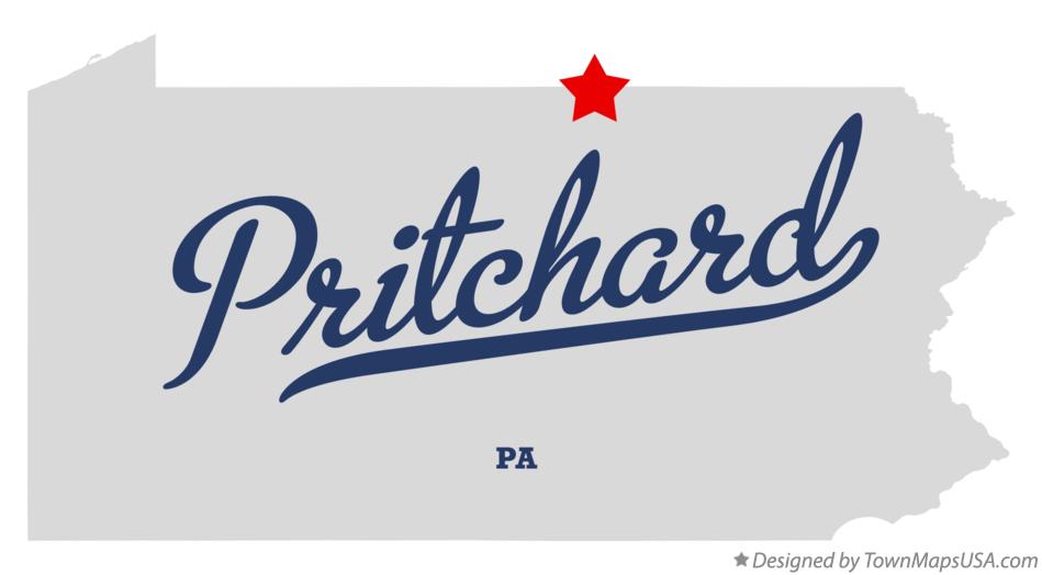 Map of Pritchard Pennsylvania PA