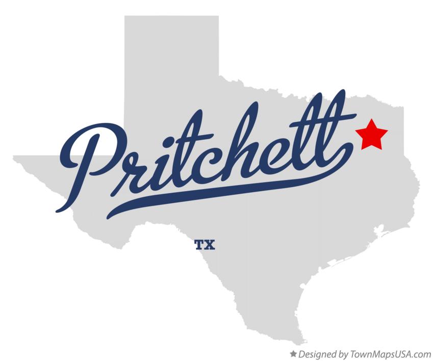 Map of Pritchett Texas TX