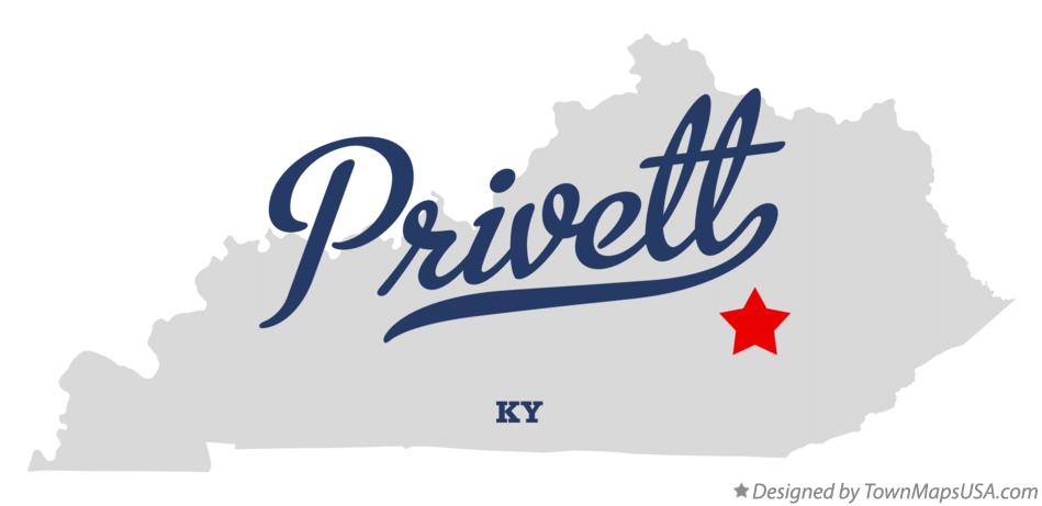 Map of Privett Kentucky KY