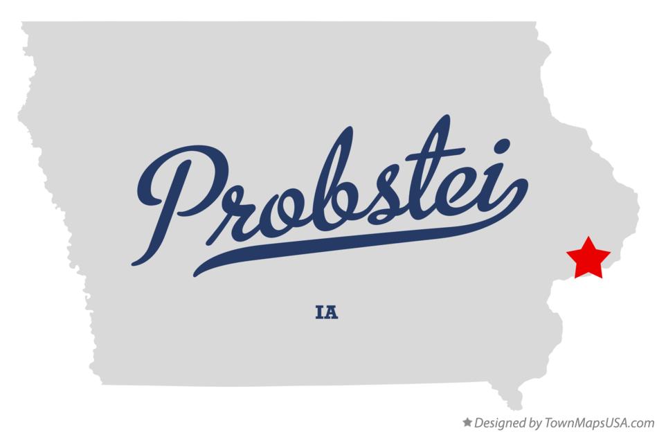 Map of Probstei Iowa IA