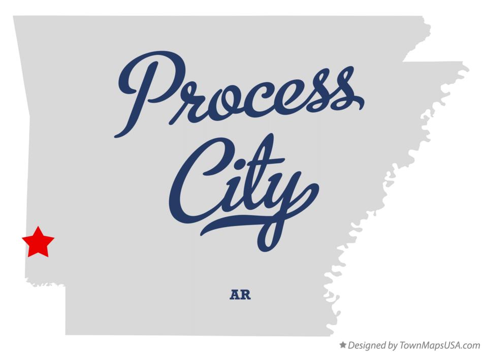 Map of Process City Arkansas AR