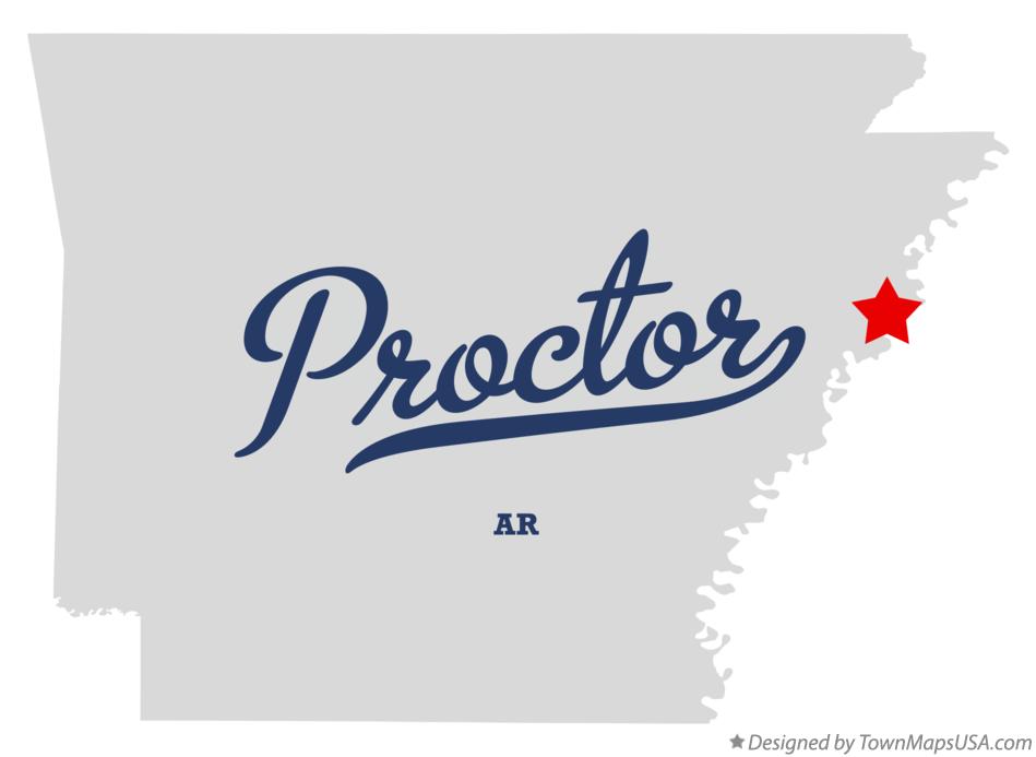 Map of Proctor Arkansas AR