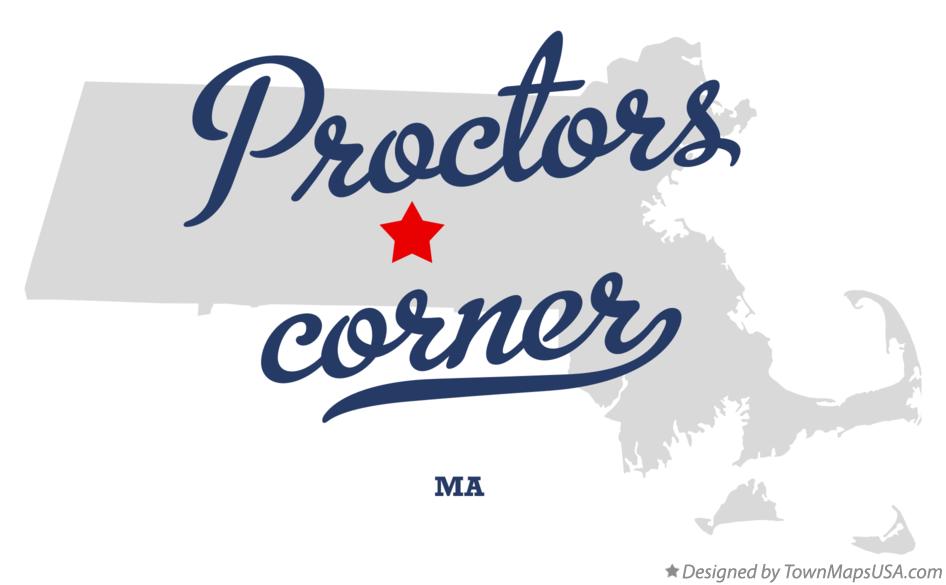 Map of Proctors corner Massachusetts MA