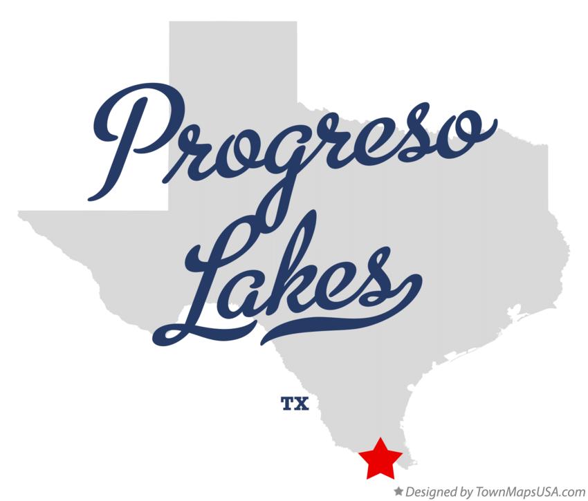 Map of Progreso Lakes Texas TX