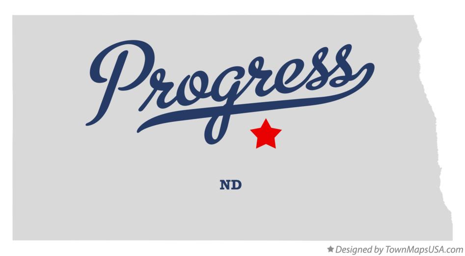 Map of Progress North Dakota ND