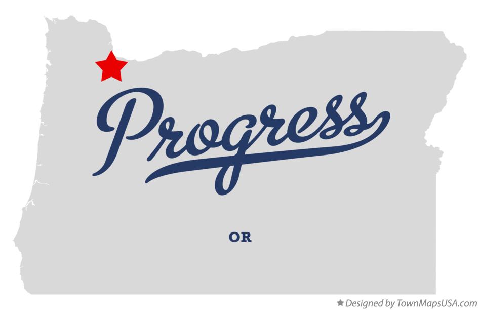 Map of Progress Oregon OR