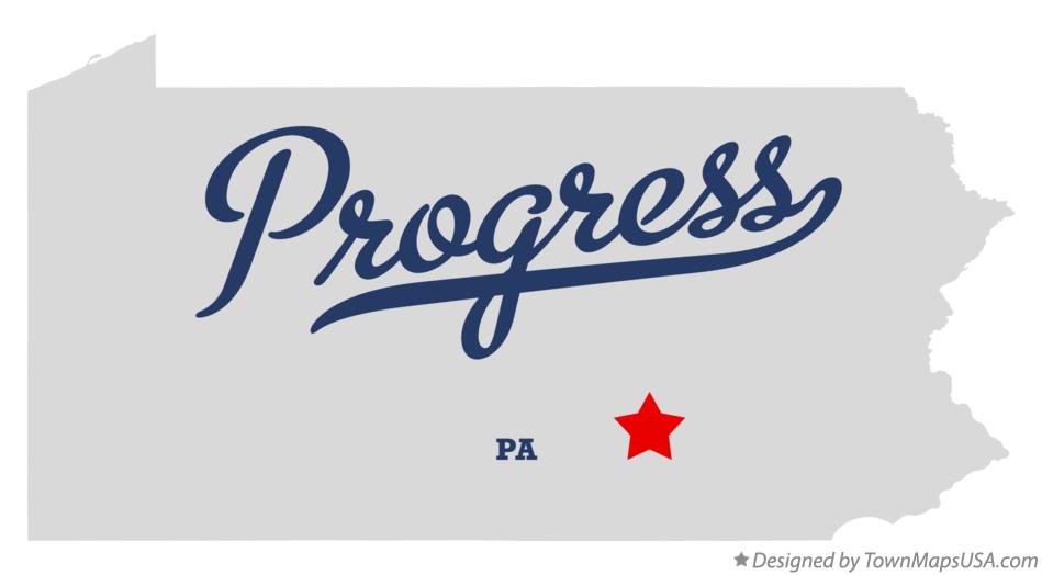 Map of Progress Pennsylvania PA