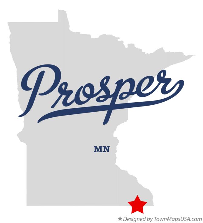 Map of Prosper Minnesota MN